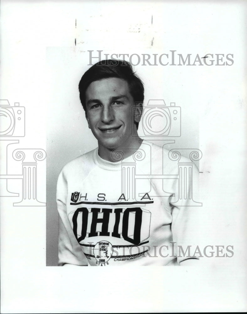 1989 Press Photo John Lewis, St. Ignatius, Swimming - cvb41950 - Historic Images