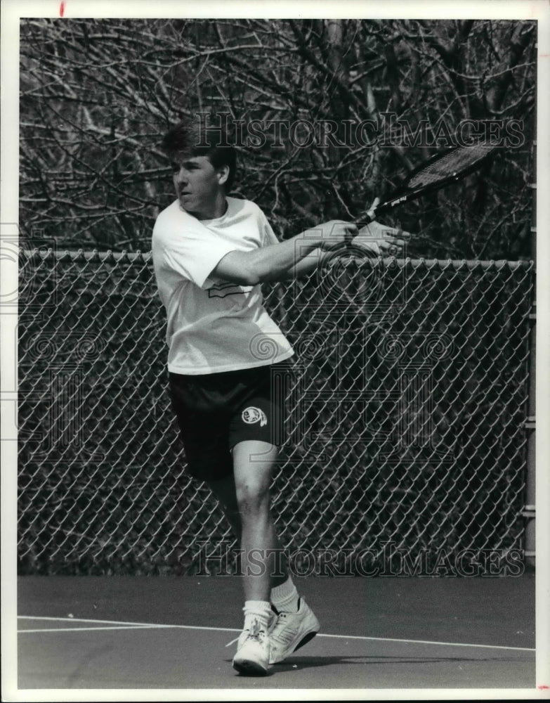 1991 Press Photo John Jonesco, Oberlin High Tennis - cvb41986 - Historic Images