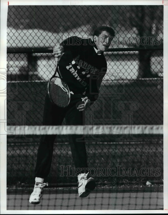 1991 Press Photo Eastlake North High, Tennis, Jeremy Quinn - cvb41993 - Historic Images