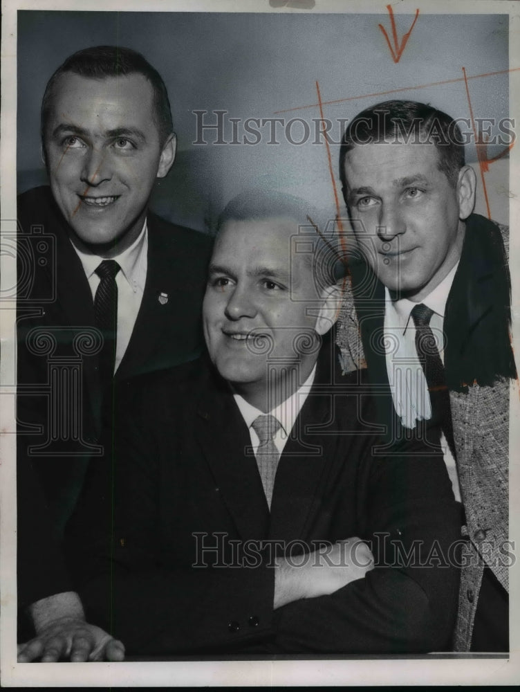 1961 Press Photo Parma coaches-Johnny Broski, Jim Fritzsche, Ray Roob - Historic Images