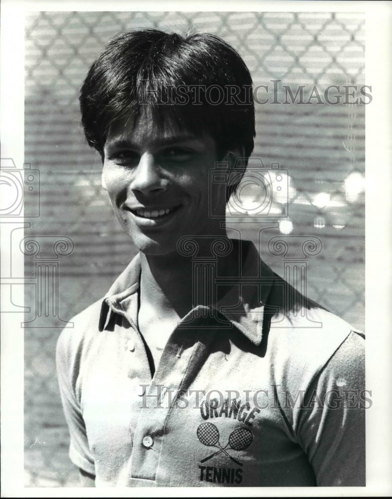 1985 Press Photo John Hertzer Orange High Tennis - cvb42141 - Historic Images