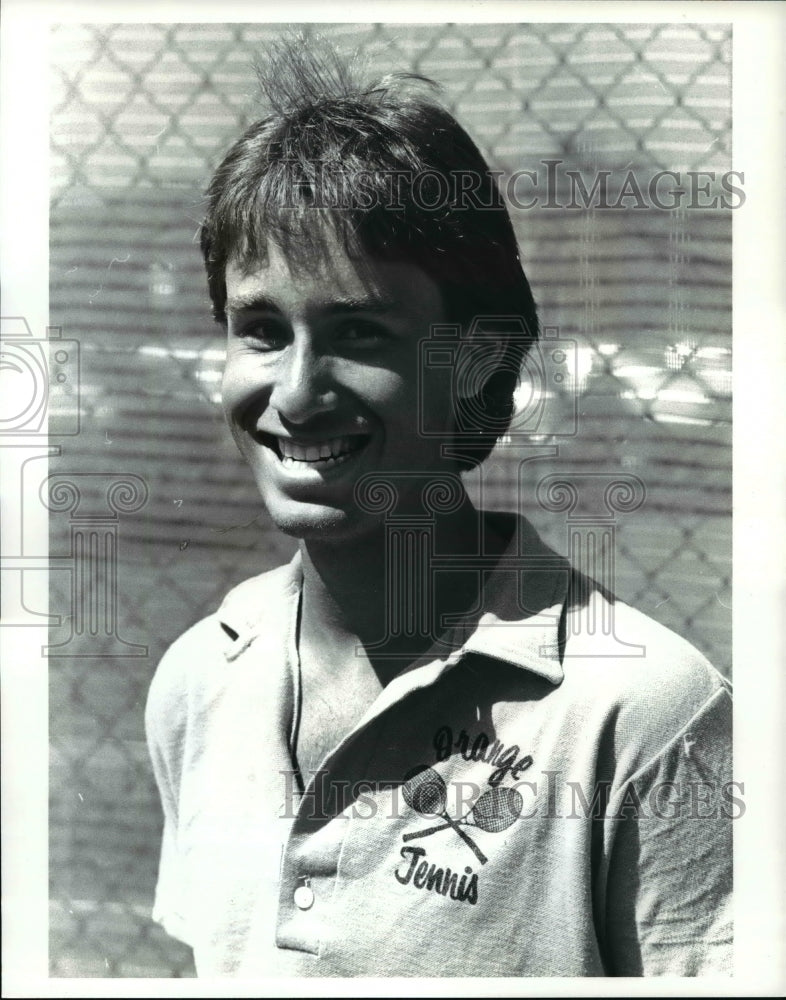 1985 Press Photo Carl Sperber Orange High Tennis - cvb42143 - Historic Images