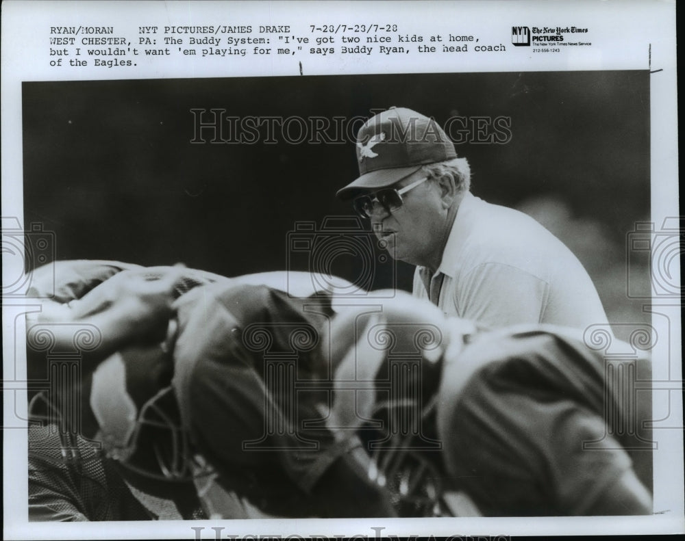 Press Photo Buddy Ryan, head coach of the Philadelphia Eagles - cvb42270 - Historic Images