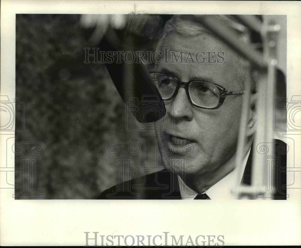1984, Bill Radle at work at WBBG - cvb42383 - Historic Images