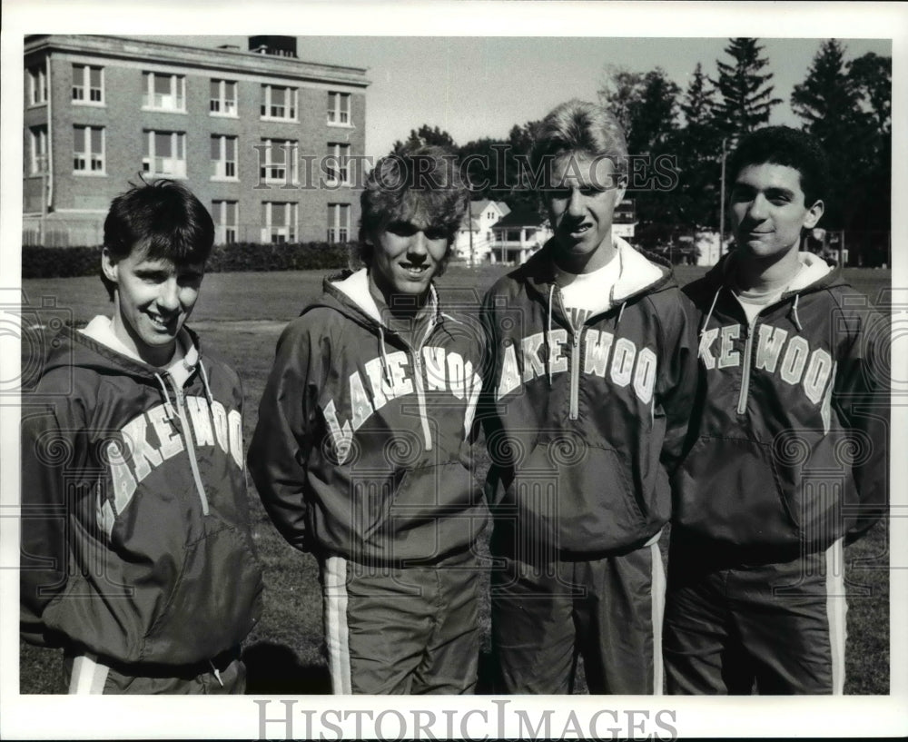 1986 Press Photo Lakewood High School Boys Cross Country Track Team - cvb42406 - Historic Images