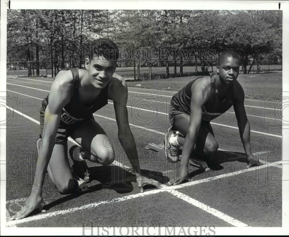 1987 Press Photo L-R, Scott Smith, Ray Rhone - cvb42411 - Historic Images