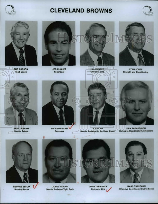 Press Photo The Cleveland Browns coaching staff - cvb42653 - Historic Images