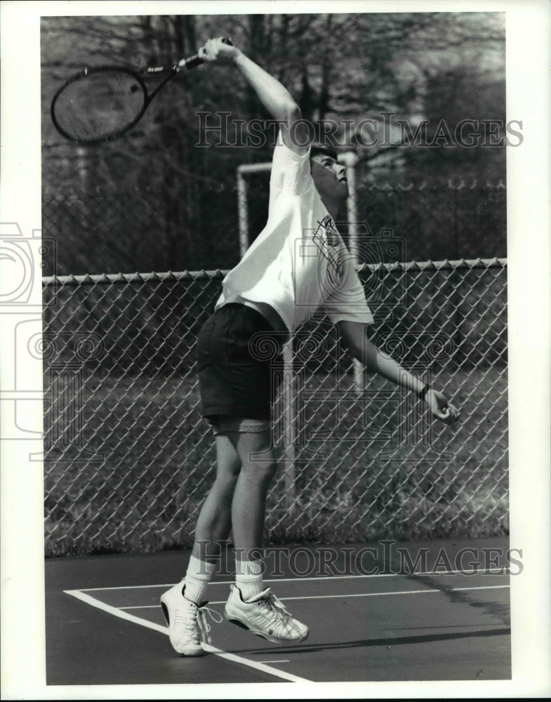 1991 Press Photo John Jonesco, Oberlin High Tennis - cvb42747 - Historic Images