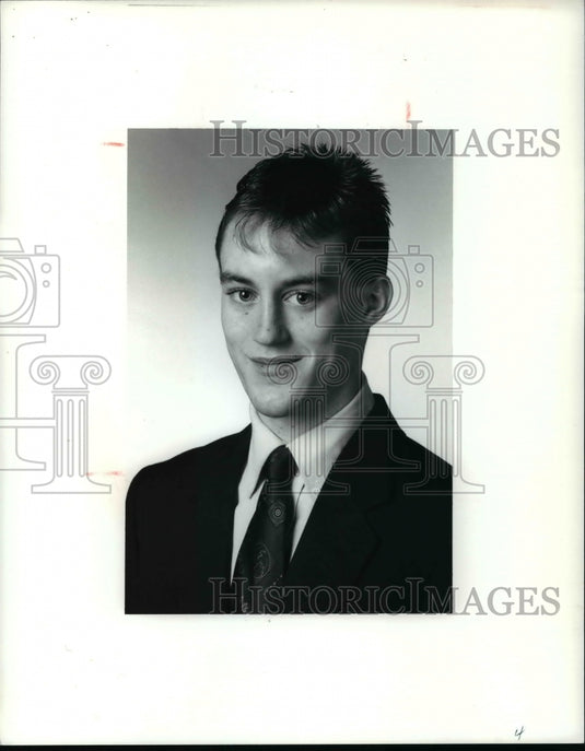 1990 Press Photo Player of the Week Kevin Shook, Fairview Wrestling - cvb42813 - Historic Images