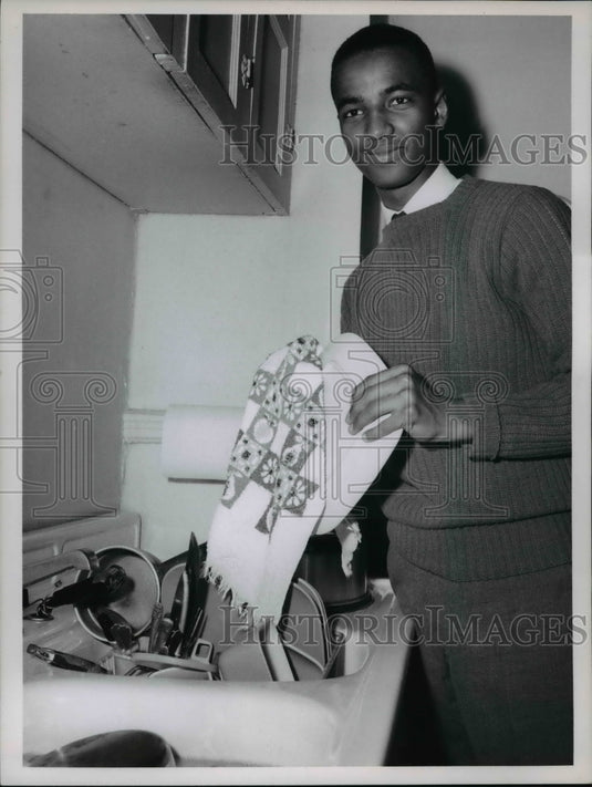 1962 Clifford Bennett Cleveland Indiana  Drying Dishes-Historic Images