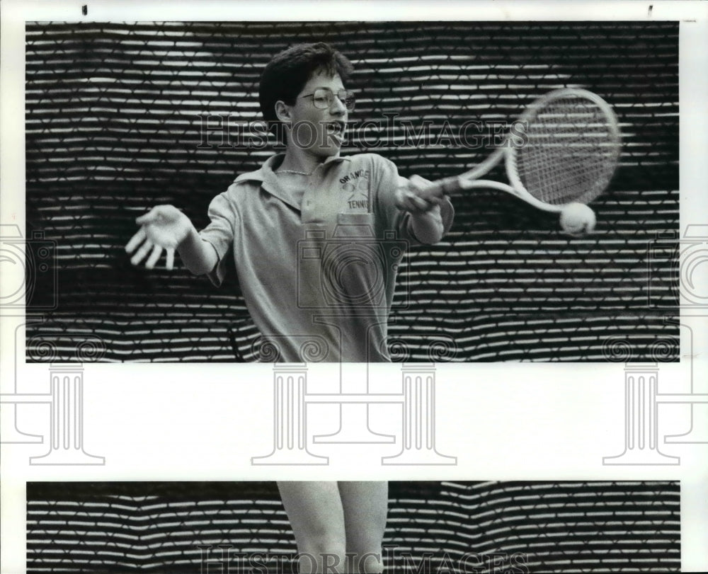 1988 Press Photo Evan Klee, Orange Tennis Player - cvb42916 - Historic Images