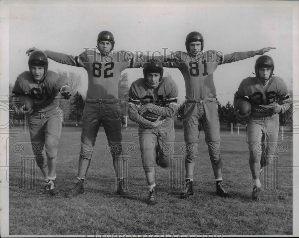 1953 Press Photo Chagrin Falls High School Football Players - cvb42926-Historic Images