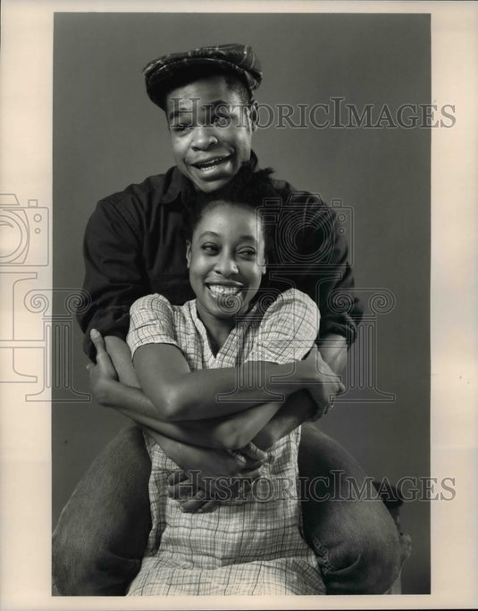 1992 Press Photo Mona Wyatt & John Lathan on Spunk Plays - cvb43135 - Historic Images