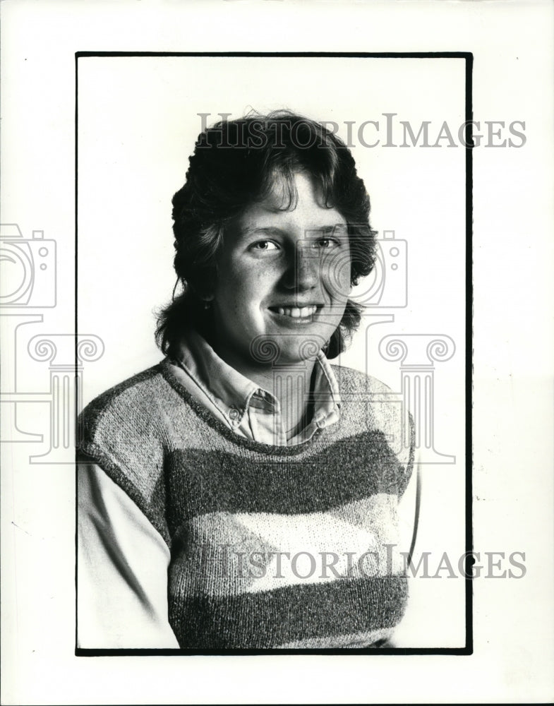 1985 Press Photo Holly Roush-Lakewood High School softball pitcher - cvb43205-Historic Images