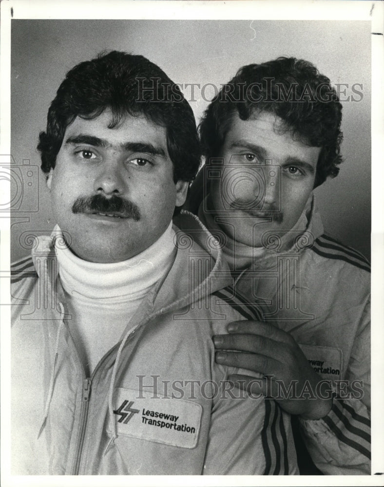 1983 Press Photo North Coast bobsled team-Captain Elmer Zahruk, John Malone - Historic Images