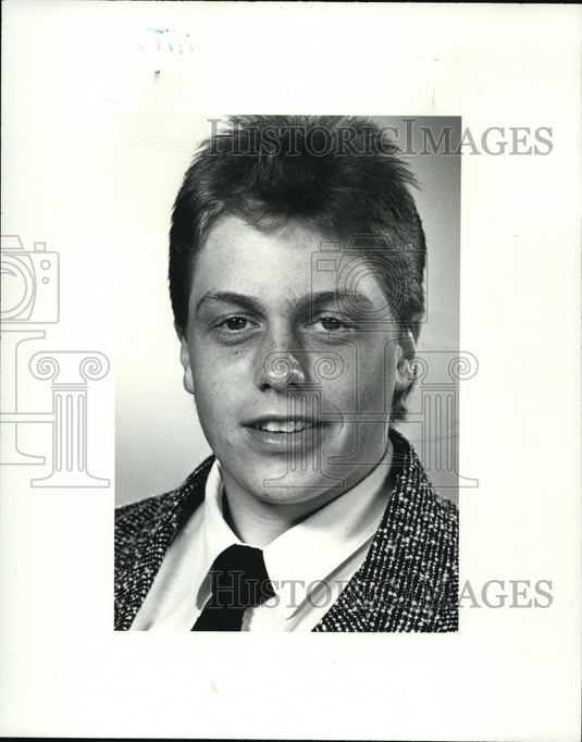 1987 Press Photo Scott Brown, Euclid Baseball Star of the Week - cvb43349- Historic Images