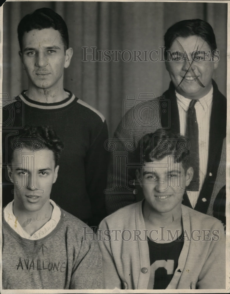 1927 Press Photo Louis Schreiber, Harry Greenberg, Sam Avellone, A. Palmieri - Historic Images