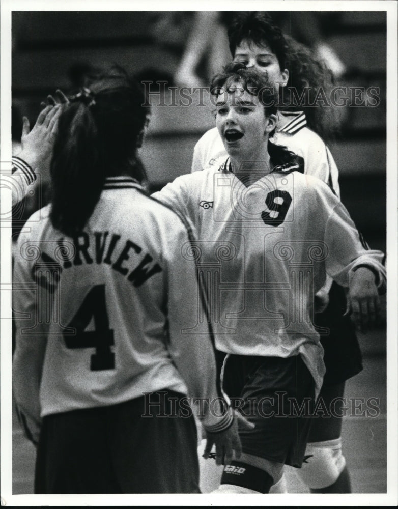 1989 Press Photo Fairview Volleyball, Maureen Kearney - cvb43433 - Historic Images