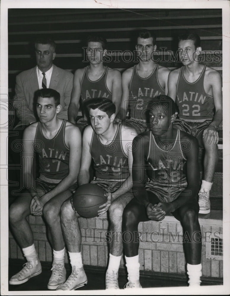 1959 Cathedral Latin Basketball Team - 1958-Historic Images