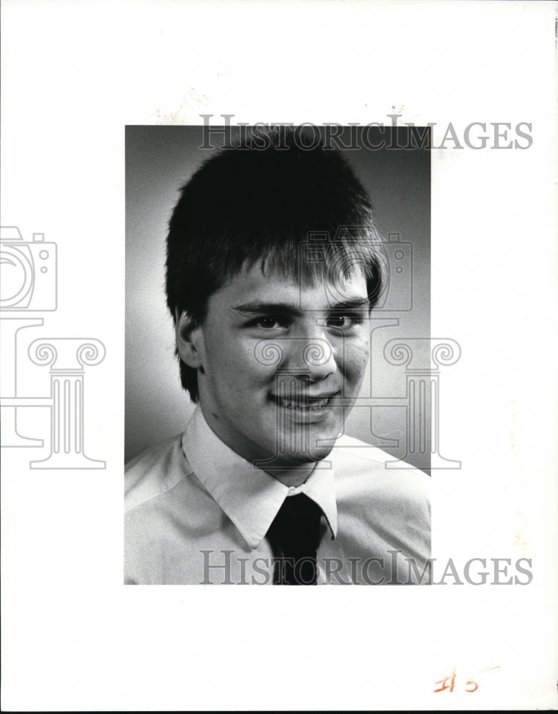 1987 Press Photo Jay Mendicino, Fairview High Wrestling - cvb43459 - Historic Images