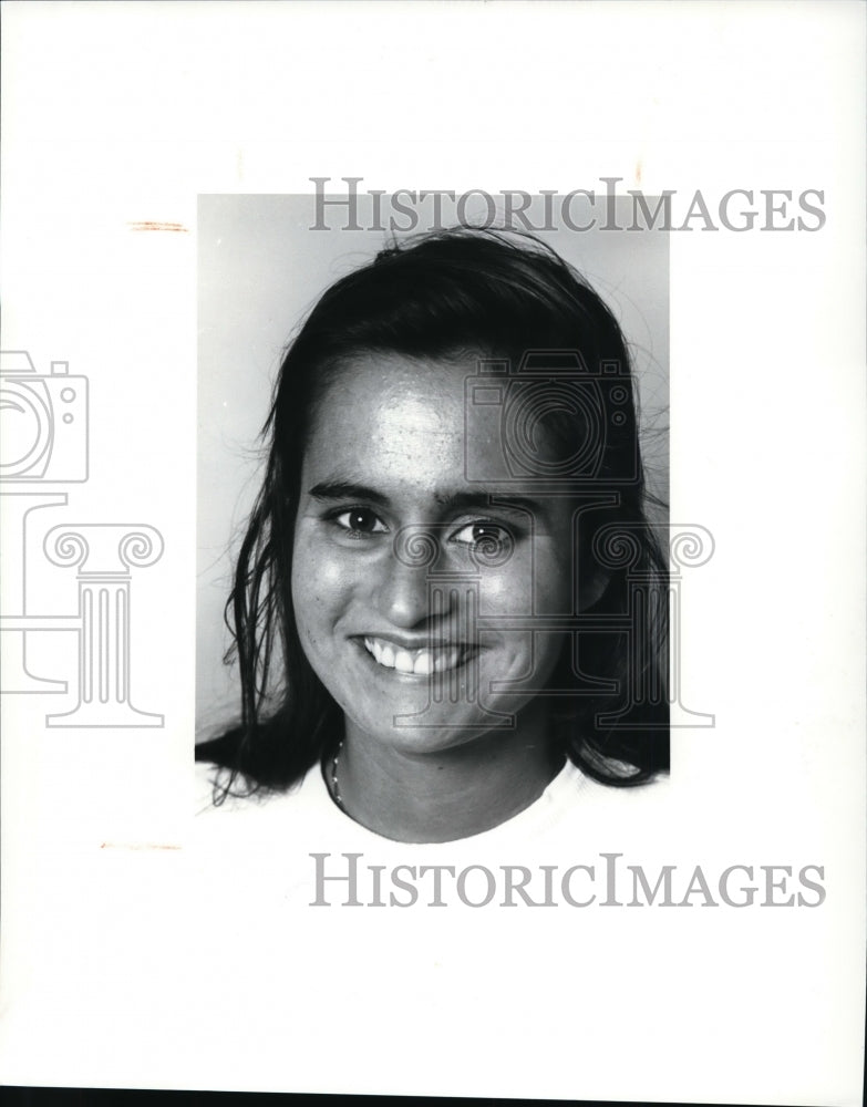 1990 Press Photo Amherst tennis player-Belen Alvarez - cvb43485 - Historic Images