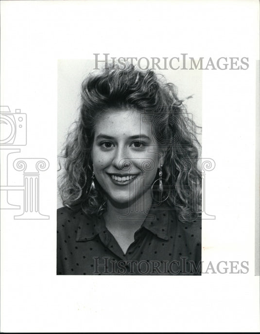 1990 Press Photo Kelly Valyko-NDCL volleyball player - cvb43639 - Historic Images