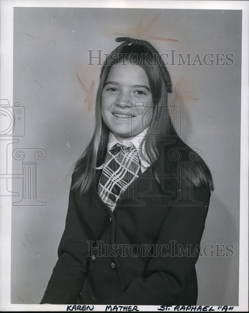 1970 Press Photo AAU Jr. Olympic Queen candidate-Karen Mather, St. Raphael-Historic Images