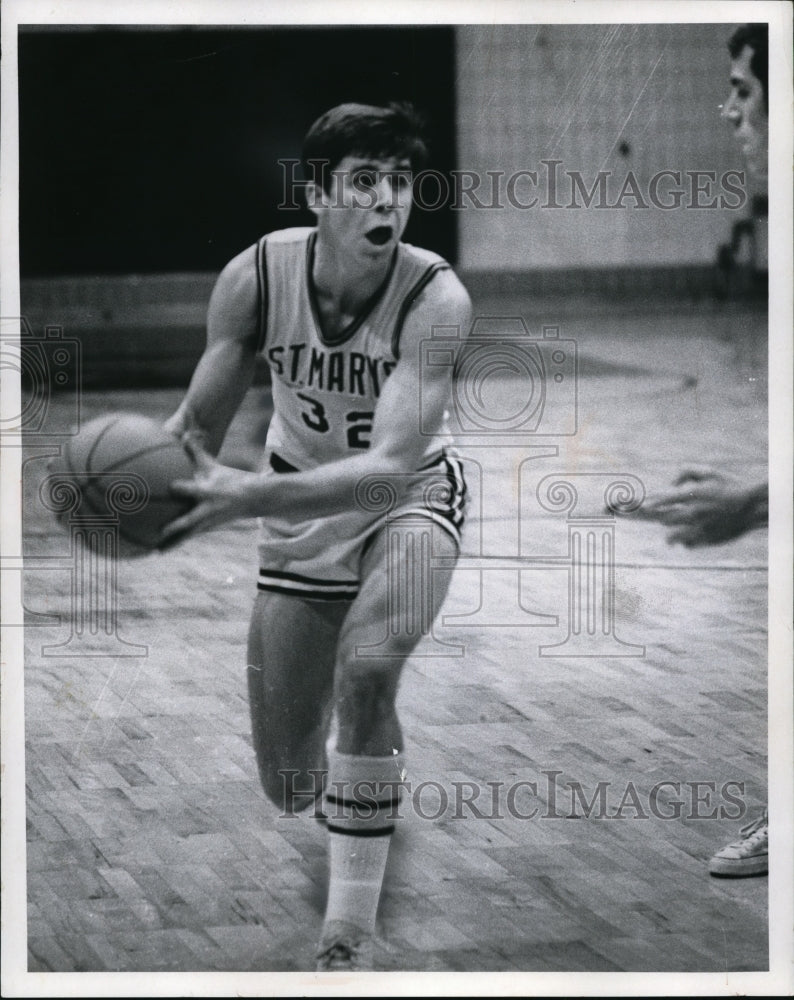 1970 Sandusky St. Mary High basketball player-Rich Davis - Historic Images