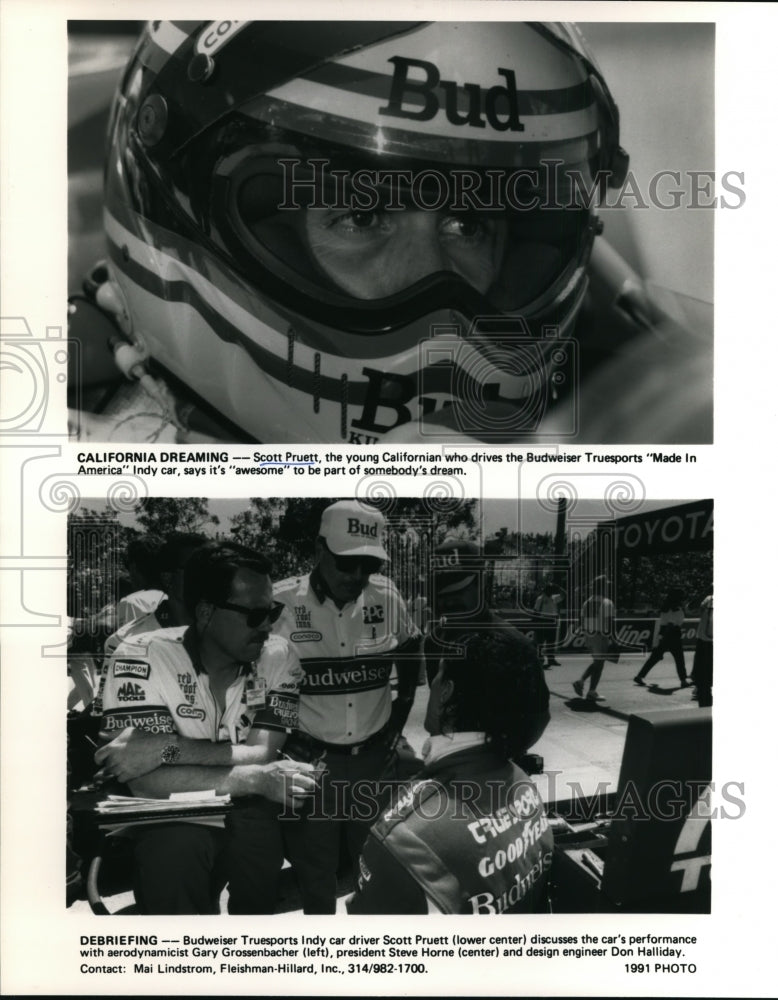 Press Photo Budweiser Truesports Indy car driver Scott Pruett - cvb44006 - Historic Images