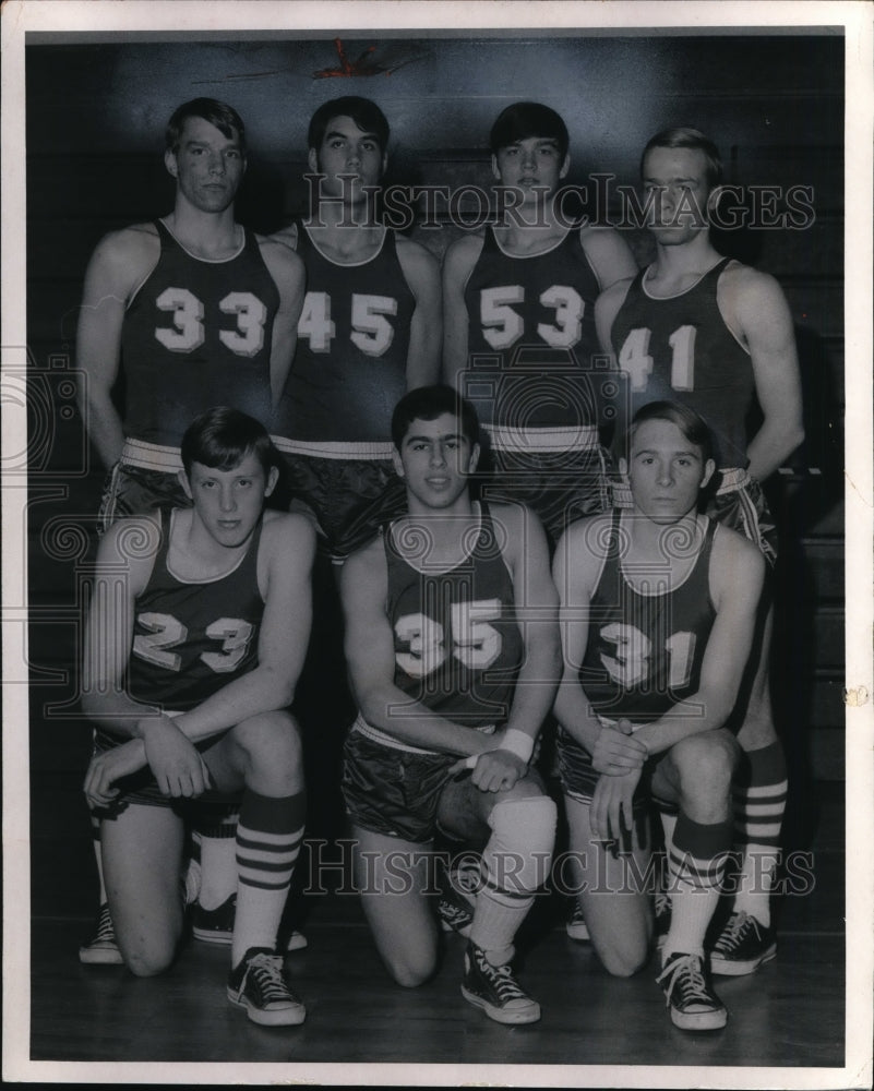 1970 Press Photo St. Edward High Baseketball Team - cvb44020 - Historic Images