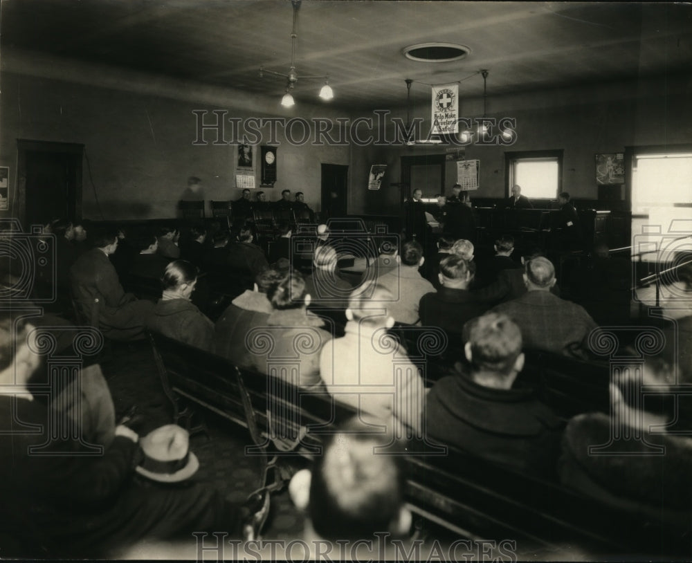 1927 Press Photo Judge Skeel in #2 22nd Floor Courtroom at Champlain Street - Historic Images