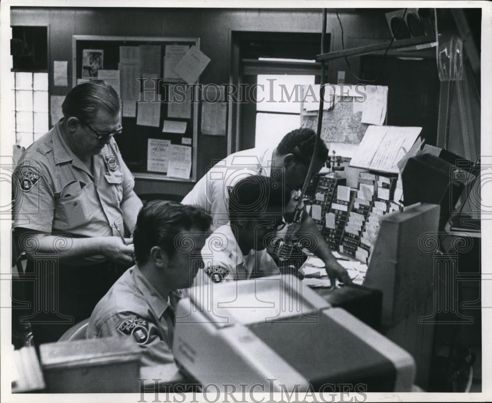 1970 Press Photo Old Police Dispatch Room, Central Station - cvb44188 - Historic Images