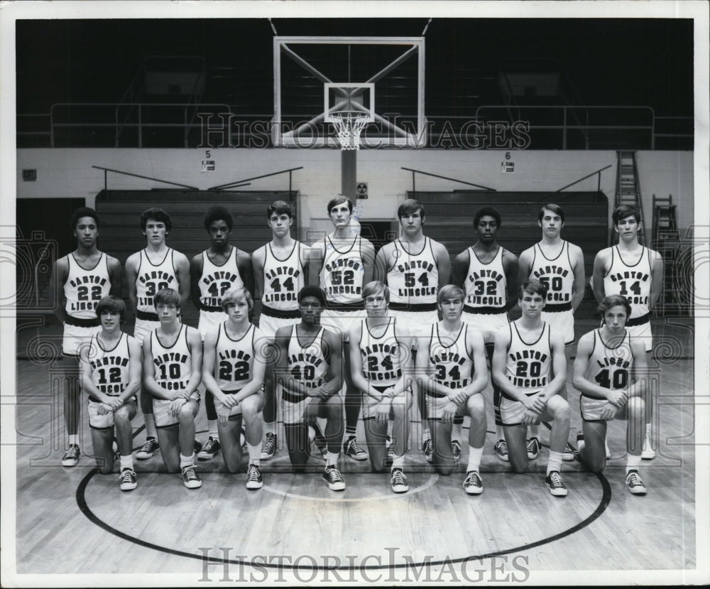 1973 Canton Lincoln Lions High Basketball Team-Historic Images