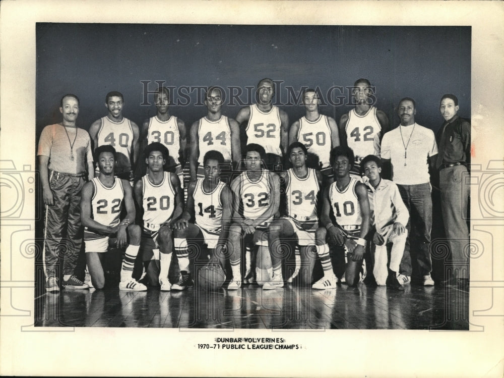 1971 Dunbar Wolverines, Dayton Dunbar High Basketball Team 1970-71-Historic Images