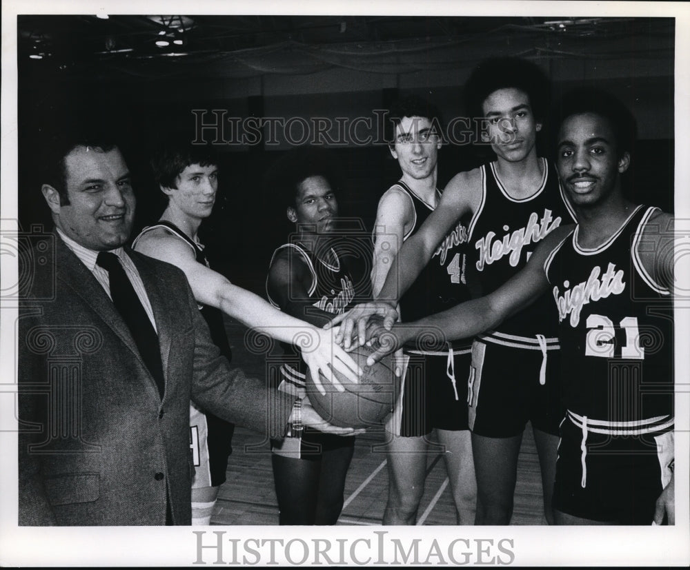 1975 Press Photo High School basketball team members - cvb44314 - Historic Images