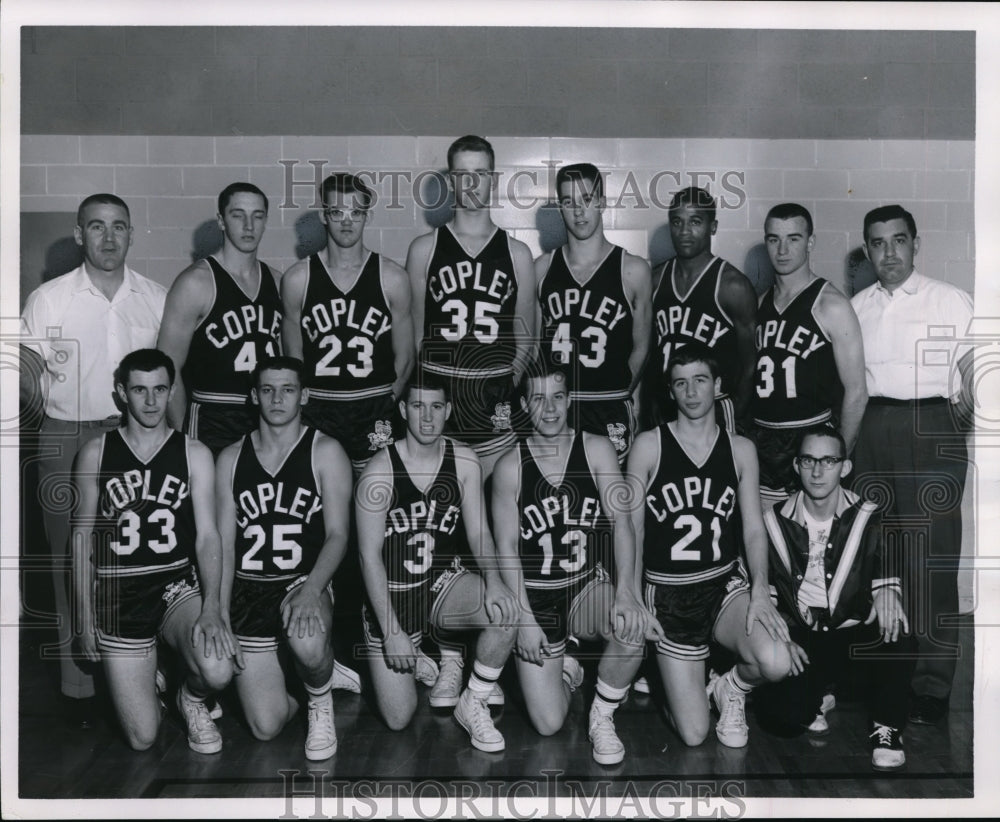 1962 Press Photo Copley High Basketball team members - cvb44316-Historic Images