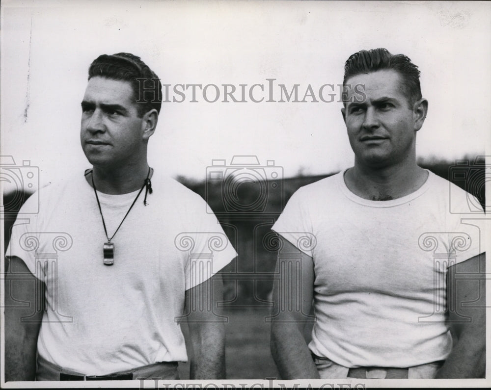 1946, Coach Ralph Patton and Assistant Harry Aitken, Shaw High - Historic Images