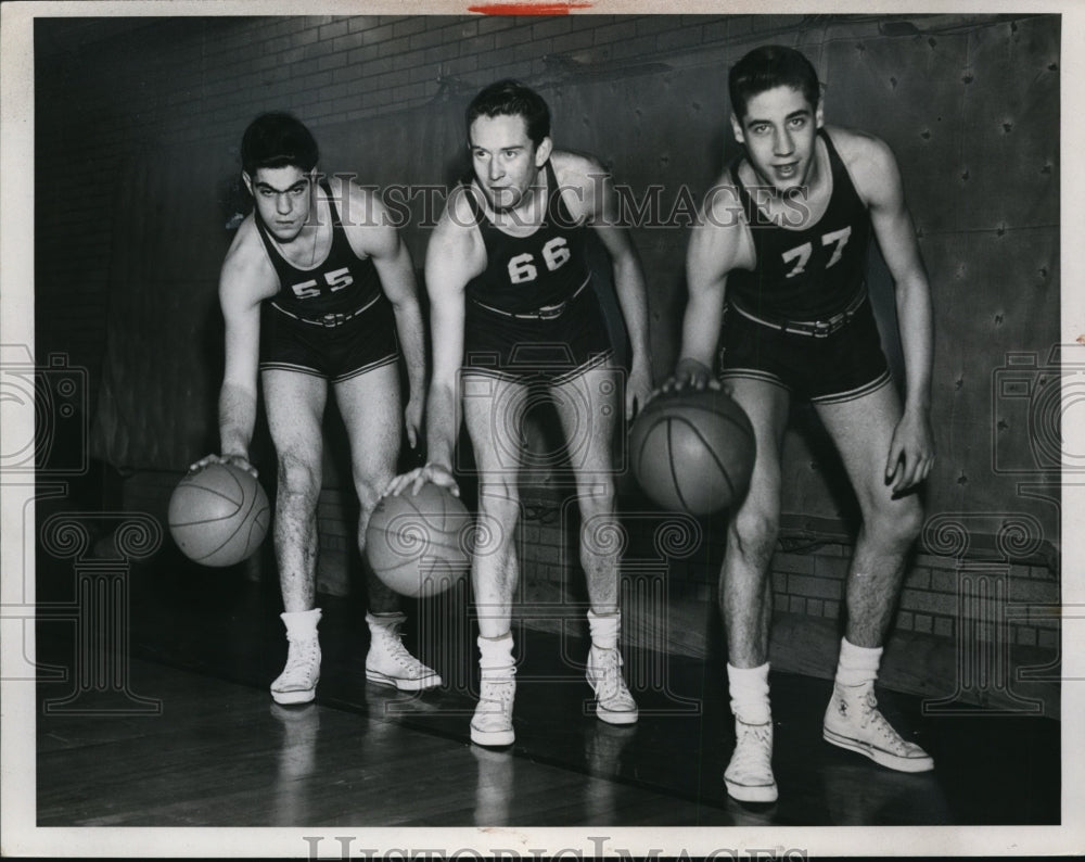 1952 Press Photo Players of the 1952 Cathedral Latin Basketball team - cvb44624-Historic Images