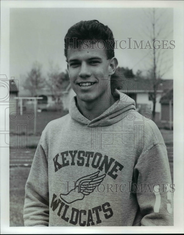 1991 Press Photo Matt Batos with Keystone Pole vaulter. - cvb44721 - Historic Images