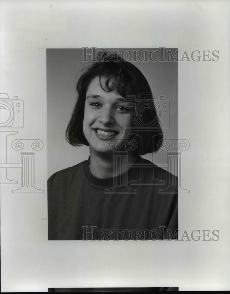 1991 Press Photo Cathy Bernosky, Brecksville Volleyaball - cvb44919 - Historic Images