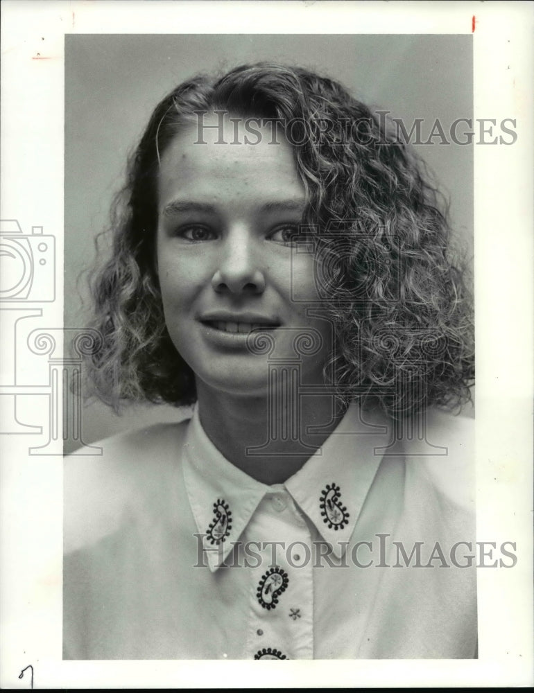 Press Photo Lorrain Volleyball Cassie Wilmoth, Firelands - cvb44921 - Historic Images