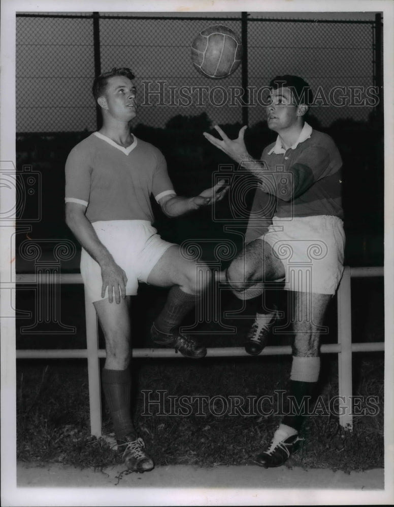 1963 Press Photo Gaelic Football Teams-Joe Lowry and Adrian Kilbane - cvb45331 - Historic Images
