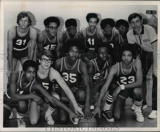 1971 Lutheran East High 1970-71 basketball players-Historic Images