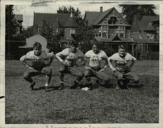 1935 Press Photo L-R; Arnold Paul, no identifiation, Frank Strauss, John Slauta - Historic Images