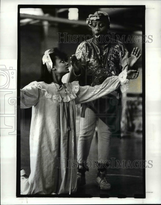 1988 Press Photo CSA Production of Peter Pan Plays, Wendy & Peter Pan - Historic Images