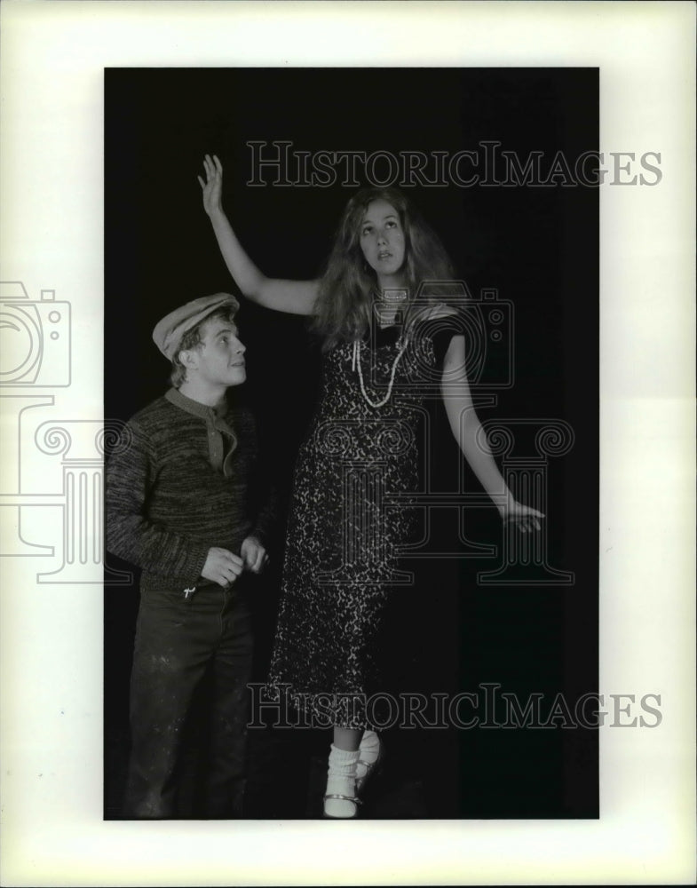 1986 Press Photo Duane Noch and Lisa Rudy in "This Property is Condemed," - Historic Images