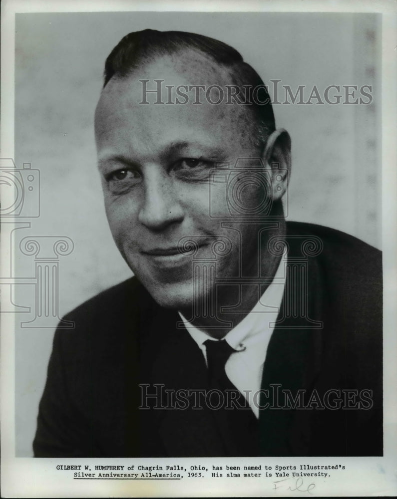 1963 Press Photo Gilbert W. Humphrey of Chagrin Falls, Ohio - cvb46332 - Historic Images