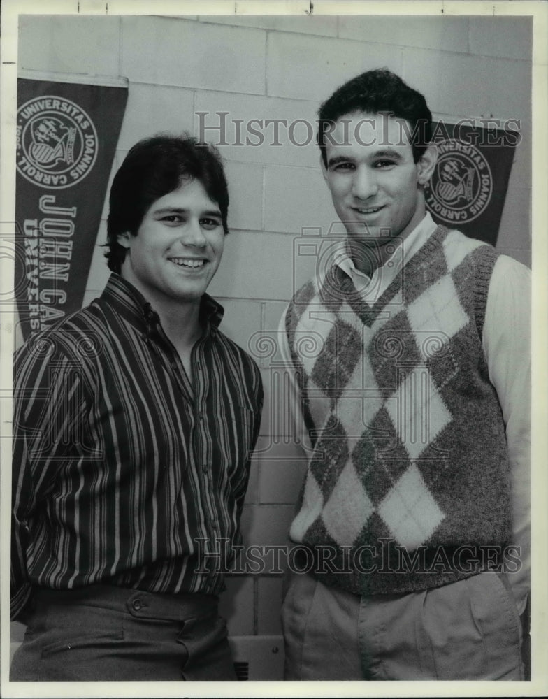 1985, L-R: Joe Barrello, John Carroll - cvb46346 - Historic Images