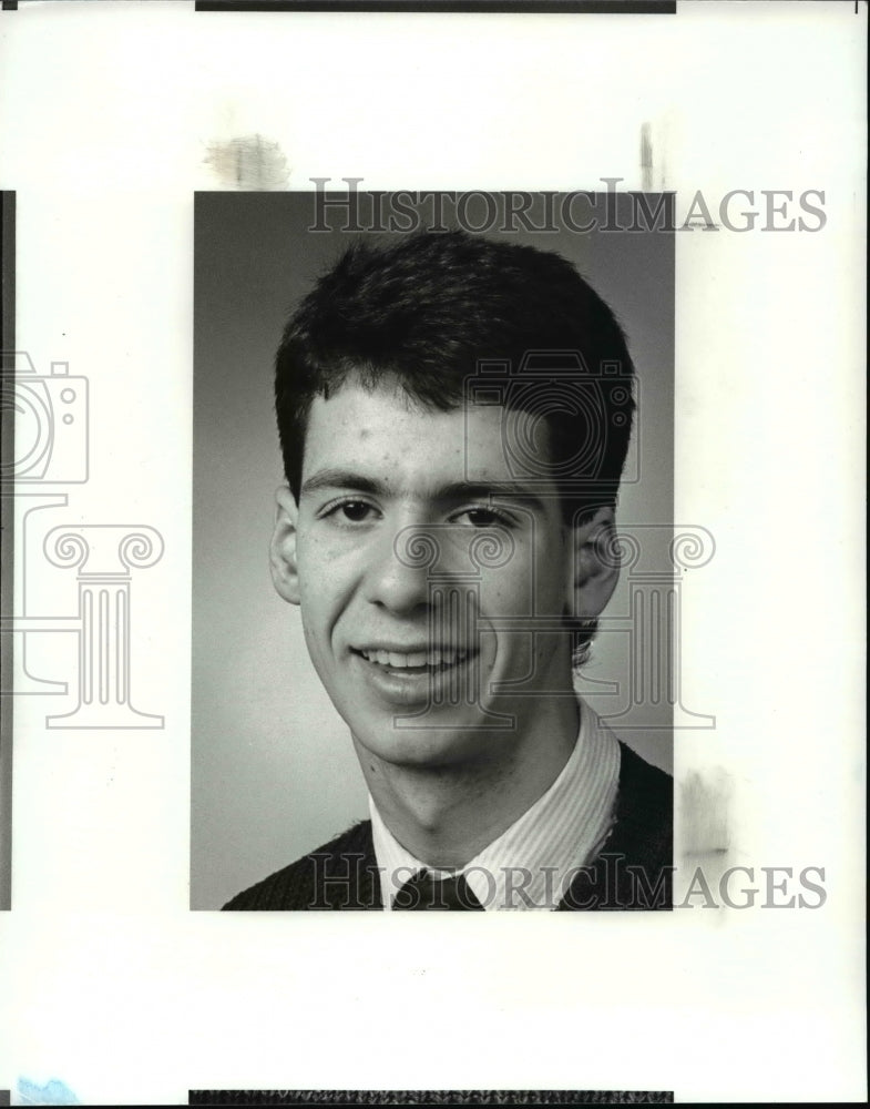 1990 Press Photo Brian Baumann, St. Ignatius High School Hockey, Seniors - Historic Images