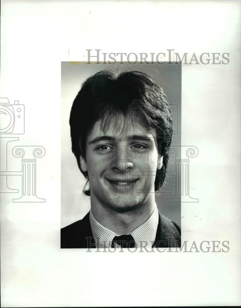 1987 Press Photo Mark Smith, Trinity (ice hockey) - cvb46576- Historic Images